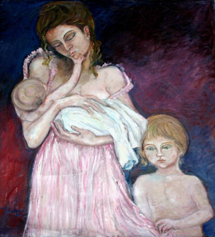 Frau mit Kindern
